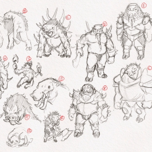 Boar-men-Sketches-1